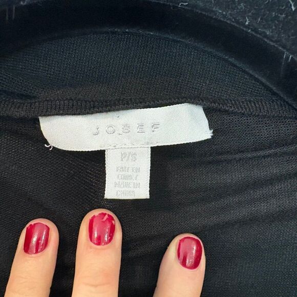 JOSEF Knit Ribbed Draped Open Front Cardigan Long Sleeve sz S - Picture 3 of 9